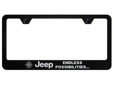 Jeep Endless Stainless Steel License Plate Frame (Universal; Some Adaptation May Be Required)