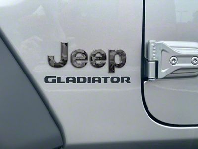Jeep Fender Emblem Letter Overlays; Camouflage (20-25 Jeep Gladiator JT)