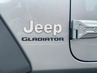 Jeep Fender Emblem Letter Overlays; Gloss White (20-25 Jeep Gladiator JT)