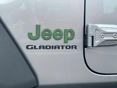 Jeep Fender Emblem Letter Overlays; Hunter Green (20-25 Jeep Gladiator JT)