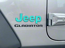 Jeep Fender Emblem Letter Overlays; Turquiose (20-25 Jeep Gladiator JT)
