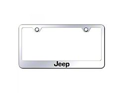 Jeep License Plate Frame; Chrome (Universal; Some Adaptation May Be Required)