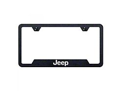 Jeep License Plate Frame; Rugged Black (Universal; Some Adaptation May Be Required)