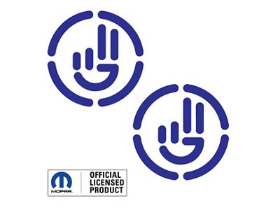 Jeep Wave with Circle; Blue (20-25 Jeep Gladiator JT)