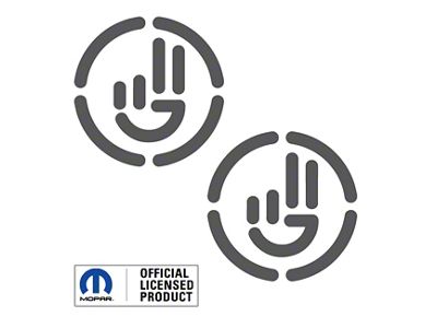 Jeep Wave with Circle; Dark Gray (20-25 Jeep Gladiator JT)