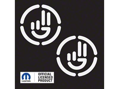 Jeep Wave with Circle; Matte White (20-25 Jeep Gladiator JT)