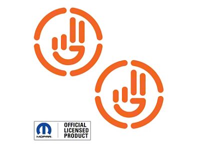 Jeep Wave with Circle; Orange (20-25 Jeep Gladiator JT)