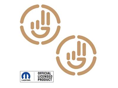 Jeep Wave with Circle; Tan/Beige (20-25 Jeep Gladiator JT)