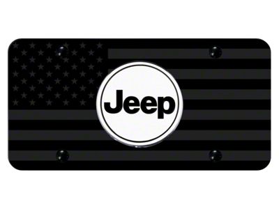 Jeep Word License Plate; Flag (Universal; Some Adaptation May Be Required)
