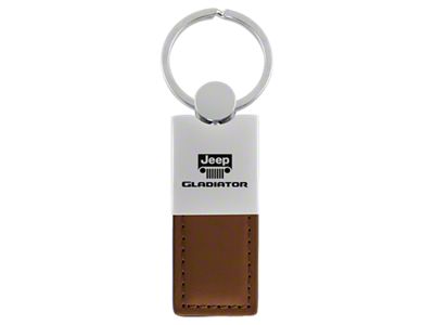 Gladiator Duo Leather / Chrome Key Fob