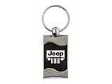 Jeep Grill Rectangular Wave Key Fob