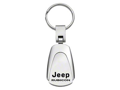 Rubicon Black Leather Teardrop Key Fob