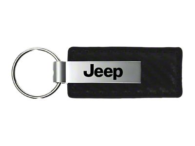 Jeep Carbon Fiber Leather Key Fob