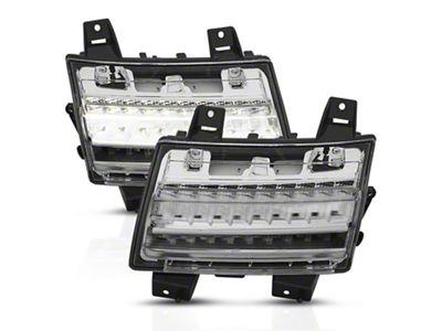 LED Fender Lights with Sequential Turn Signal; Clear (20-25 Jeep Gladiator JT w/ Factory LED Fender Lights)