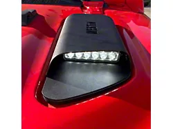 LED Hood Scoops; Textured Black (20-25 Jeep Gladiator JT Launch Edition, Rubicon)