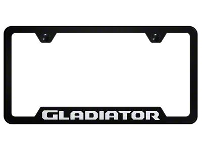 Gladiator Laser Etched Cut-Out License Plate Frame (Universal; Some Adaptation May Be Required)