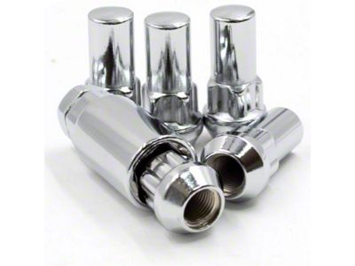 Locks with Key for Chrome Acorn Lug Nuts; 14mm x 1.5 (20-25 Jeep Gladiator JT)