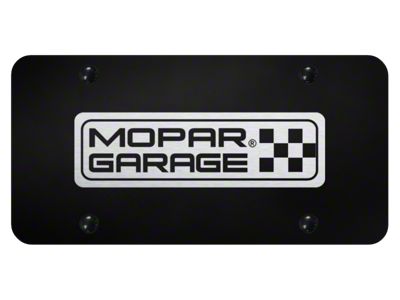 MOPAR Garage Laser Etched License Plate (Universal; Some Adaptation May Be Required)