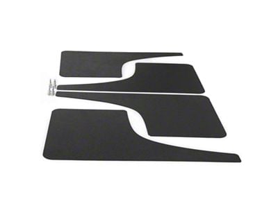 Mud Flaps; Front and Rear; Gloss Black Vinyl (20-25 Jeep Gladiator JT)
