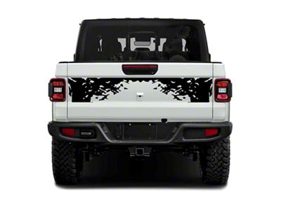 Mud Splash Tailgate Decals; Gloss Black (20-25 Jeep Gladiator JT)