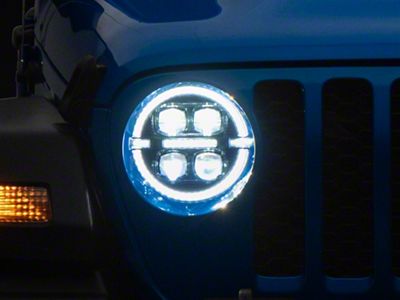 AlphaRex NOVA-Series LED Projector Headlights; Black Housing; Clear Lens (20-25 Jeep Gladiator JT)