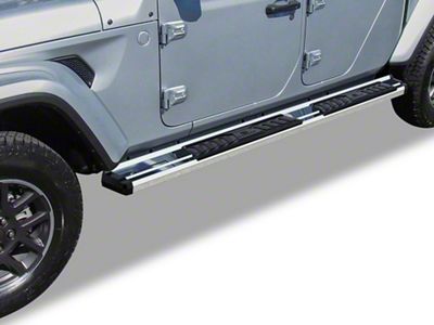 OE Style Running Boards; Polished (20-25 Jeep Gladiator JT)