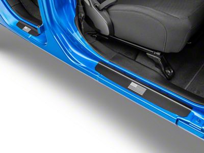 RedRock Old Glory Door Entry Guards; Black (20-25 Jeep Gladiator JT)