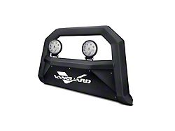 Optimus Wide Bull Bar with 4.50-Inch Round LED Lights; Black (20-25 Jeep Gladiator JT)