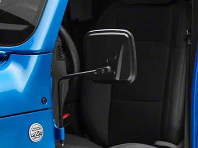 Outback Mirrors; Gloss Black (20-25 Jeep Gladiator JT)