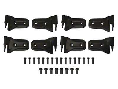 Outer Door Hinge Set; Black (20-26 Jeep Gladiator JT)