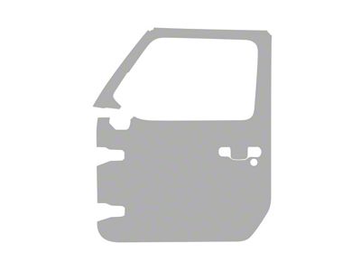 Paint Protection PPF Pre-Cut Kit; Full Front Driver Side Door; Gloss (20-25 Jeep Gladiator JT, Excluding Mojave)