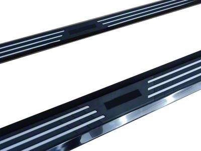 Pinnacle Running Boards; Black and Silver (20-25 Jeep Gladiator JT, Excluding Mojave)