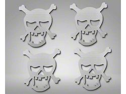 Pirate Skull Emblems; Polished (Universal; Some Adaptation May Be Required)