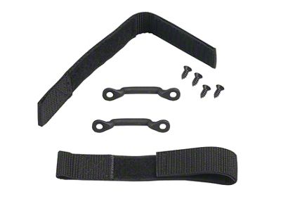 Rear Door Limiting Strap Kit; Black (20-25 Jeep Gladiator JT)