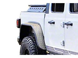 Rear Tube Fender Flares; Aluminum Diamond Plate (20-25 Jeep Gladiator JT)