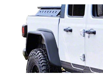 Rear Tube Fender Flares; Black (20-25 Jeep Gladiator JT)