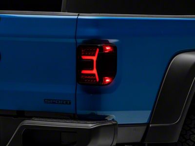 Renegade Series Sequential LED Tail Lights; Black Housing; Smoked Lens (20-25 Jeep Gladiator JT w/ Factory Halogen Tail Lights)