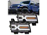 Renegade Series Sequential LED Turn Signals; Clear (20-26 Jeep Gladiator JT)