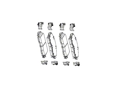 Replacement Semi-Metallic Brake Pads; Front Pair (20-25 Jeep Gladiator JT)