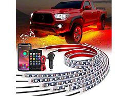 RGB Underglow Neon LED Strip Lights; 6-Piece (Universal; Some Adaptation May Be Required)