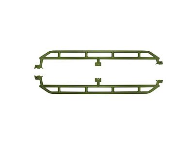 Rock Sliders; Locas Green (20-25 Jeep Gladiator JT)