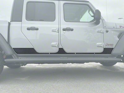 Rocker Panel Overlays; Forged Carbon Fiber (20-25 Jeep Gladiator JT)