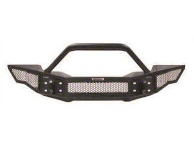 Go Rhino Rockline Winch-Ready Full Width Front Bumper with Over Rider; Textured Black (20-25 Jeep Gladiator JT)