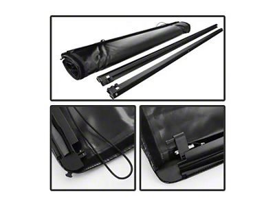 Roll Up Style Tonneau Cover; Black (20-25 Jeep Gladiator JT)
