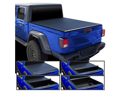 Roll Up Tonneau Cover; Black (20-25 Jeep Gladiator JT)