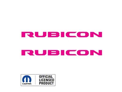 RUBICON Hood Graphic; Hot Pink (20-25 Jeep Gladiator JT)