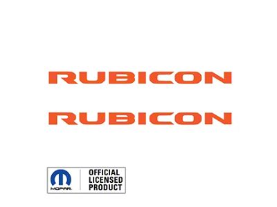 RUBICON Hood Graphic; Orange (20-25 Jeep Gladiator JT)