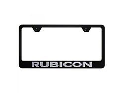 Rubicon License Plate Frame; Black (Universal; Some Adaptation May Be Required)