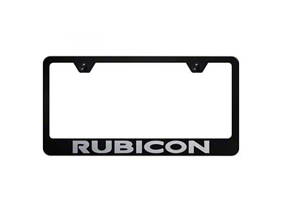 Rubicon License Plate Frame; Black (Universal; Some Adaptation May Be Required)