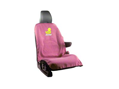 Seat Towel with Jeep Duck Logo; Pink (Universal; Some Adaptation May Be Required)